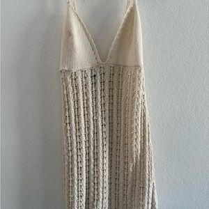 Cream Crochet Maxi Dress